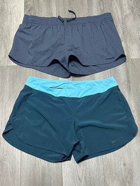 Patagonia Women's Slate Gray & Teal Athletic Shorts Two-Pack/ size XL